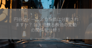 円谷フィールズの株価は分割されますか？ 巨大怪獣と株価の変動の関係を分析！